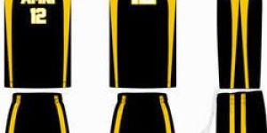 Black And Yellow Basketball Uniform