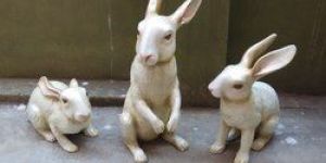 WHITE Rabbit Sculpture
