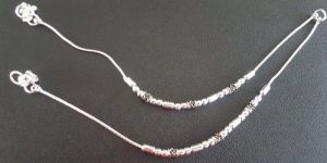 Silver Unique Modern Anklets