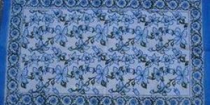 Digital Print Blue Pillow Cover