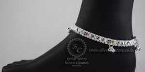 Nagma Wonderful Silver Anklets