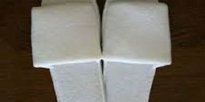 Open Toe Terry Slippers