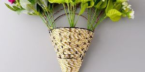Cane Wall Hanging Flower Vase