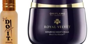 Oriflame Sweden Royal Velvet Repairing Night Cream with Just Doit Perfume Combo