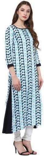 Round Neck Printed Kurti