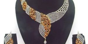 Party Wear American Diamond Necklace Set