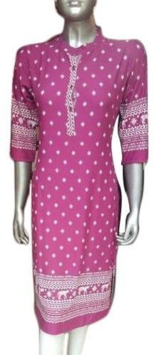 Ladies Rayon Printed Kurti