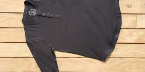 Grey Full Sleeve Round Neck T-Shirt