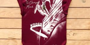 Maroon Half Sleeve Round Neck T-Shirt