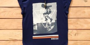 Navy Blue Half Sleeve Round Neck T-Shirt