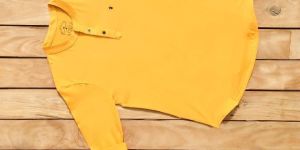 Yellow Full Sleeve Round Neck T-Shirt