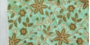 Green Designer Silk Fabric