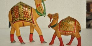 Wooden Camel Statue