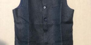 Mens Plain Black Waistcoat