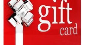 Red Rectangular Plastic Gift Card