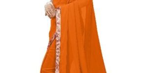Orange Georgette Saree