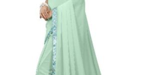 Pista Green Georgette Saree