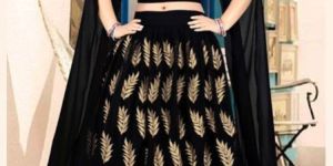 Stylish Black Georgette Lehenga Choli