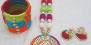 Silk Thread Necklace Set