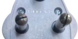 Plastic White Three Pin Plug