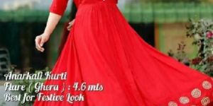 Rayon Gold Printed Kurti