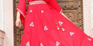 Rayon Golden Printed Anarkali Kurti