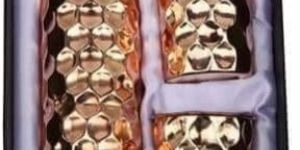 Copper Bottle & Glass Set