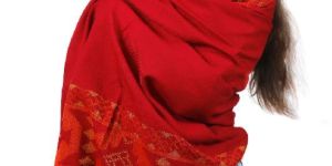 Red Lambswool Shawl