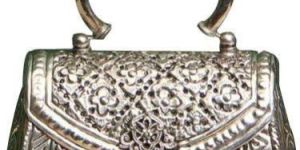 Silver Handcrafted Metal Handbag