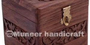 Wooden Square Coin Box