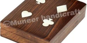 Wooden Playing Card Storage Box