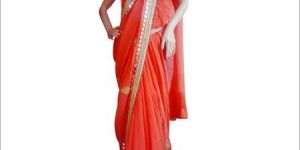 Mirror Work Saree