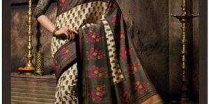 Half Tussar Silk Saree