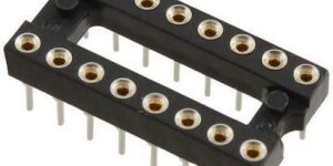 IC Socket Round Gold Flash