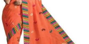 Embroidered Cotton Saree