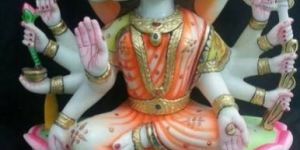 White Marble Maa Gayatri Statue