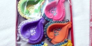 Multicolored Decorative Diya