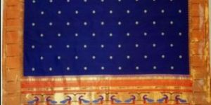 Dark Blue Silk Paithani Sarees