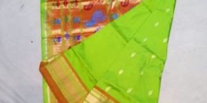 Green Silk Paithani Sarees