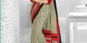 Ami Varsha Fashion Womens Italian krapeSareeWith Blouse Piece