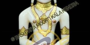 Multicolor MARBLE MAHAVEER SWAMI STATUE