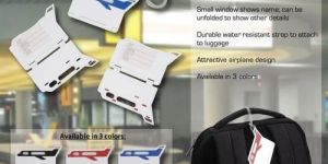 Plastic Airplane Luggage Tag