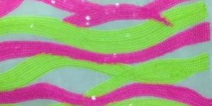 Embroidered Neon Sequin Fabric