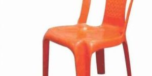 Orange Plastic Armless Chair