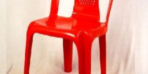 Red Armless Plastic Chair