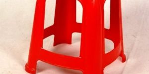 Red Plastic Stool
