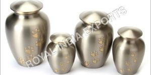 Paw Print Brass Urn