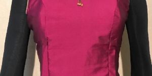 Pink Cut Sleeves Blouse