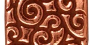 Square Copper Coated Beads