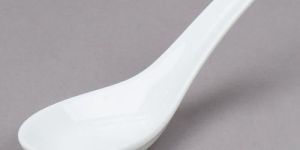 White Ceramic Spoon